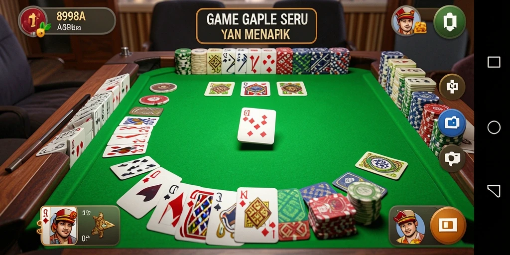 Tampilan gameplay Gaple yang mendebarkan di 898A.