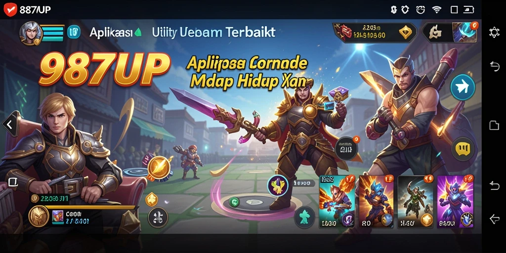 Tampilan utama 987UP menampilkan antarmuka pengguna yang intuitif.