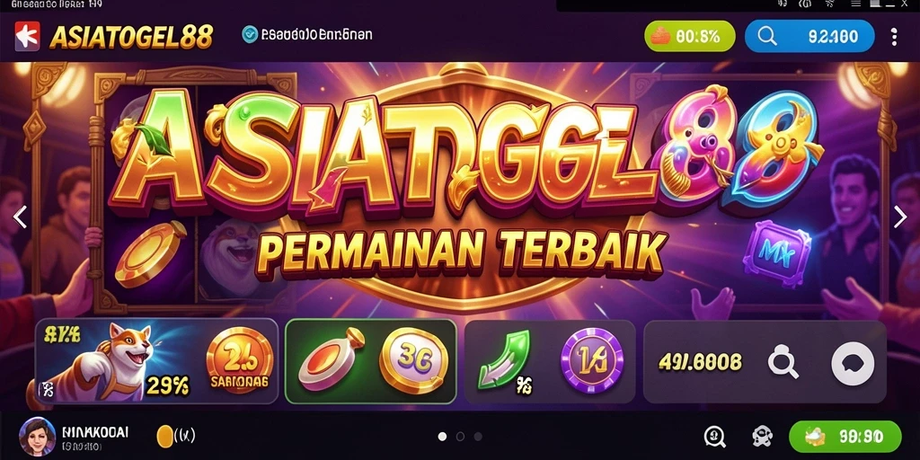 Tampilan gameplay ASIATOGEL88 yang menakjubkan dan penuh warna.