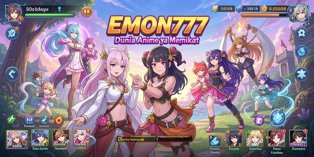 Tampilan menarik dari gameplay EMON777 yang penuh warna.