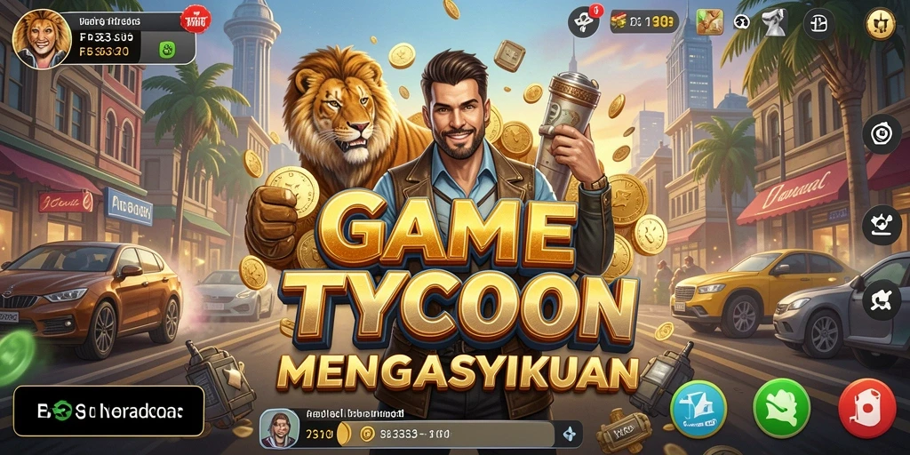 Tampilan gameplay yang seru dalam mengelola bisnis di FB333.