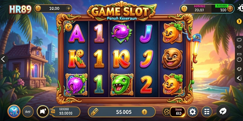 Tampilan gameplay HR89 dengan efek slot yang menakjubkan.
