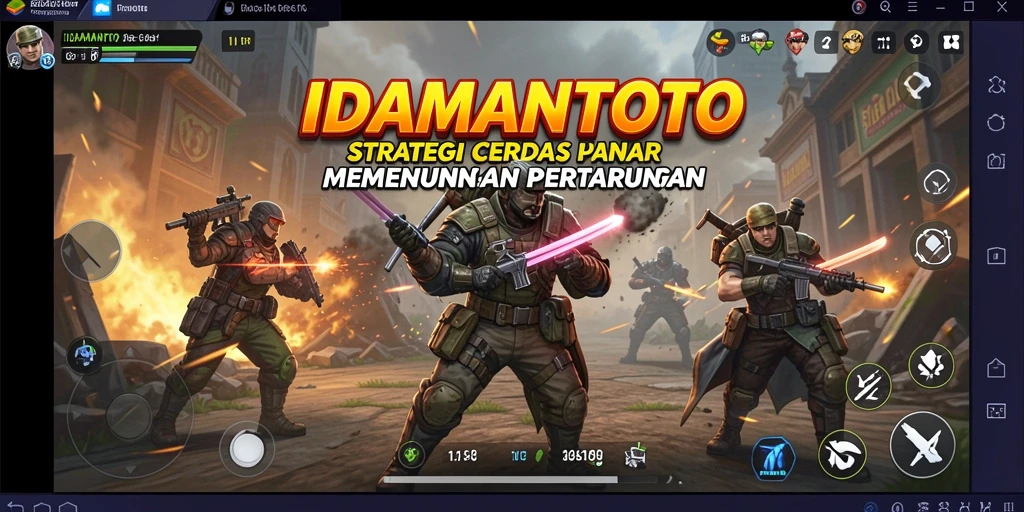 Screenshot utama IDAMANTOTO menunjukkan aksi pertempuran strategis yang mendebarkan.