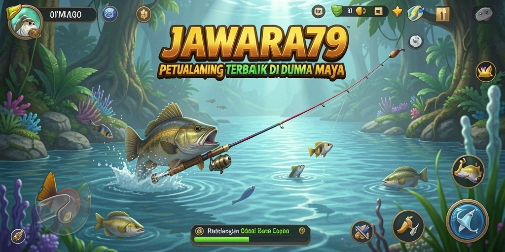 Gameplay memancing yang seru dan menantang di JAWARA79.