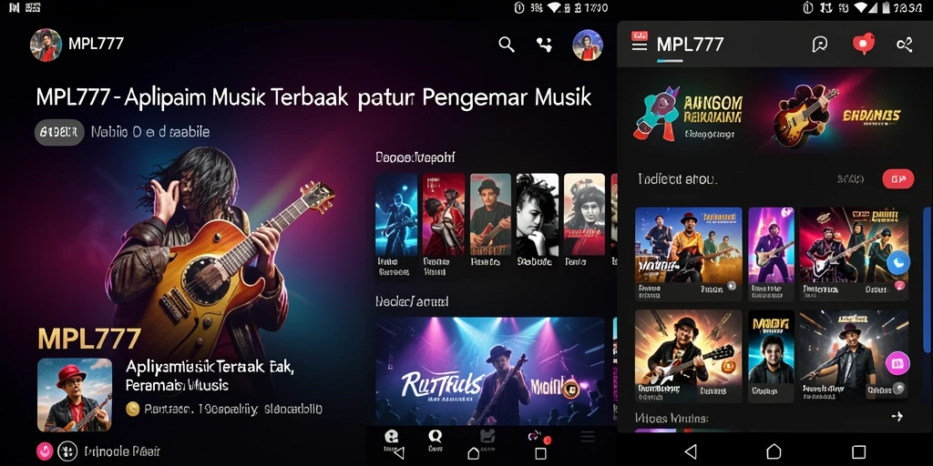 Tampilan gameplay aplikasi musik MPL777 yang menarik.
