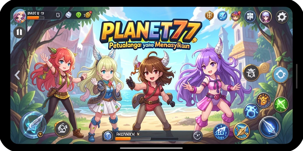Tampilan gameplay seru dalam dunia anime yang fantastis.