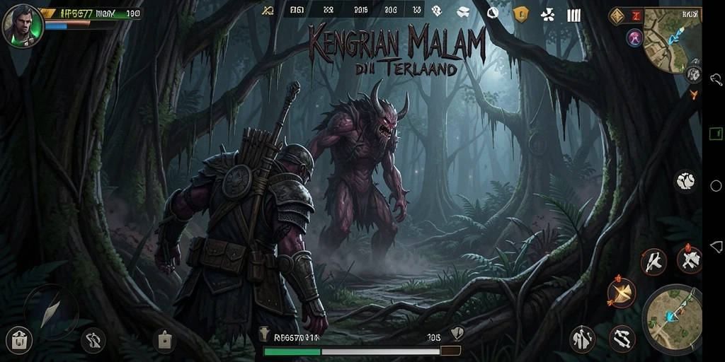 Screenshot menampilkan suasana menyeramkan dari gameplay RP6677.