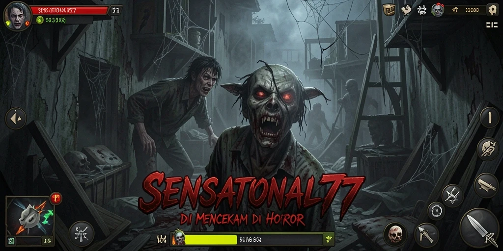 Gameplay mencekam di <strong>SENSATIONAL77</strong> dengan atmosfer horor yang intens.