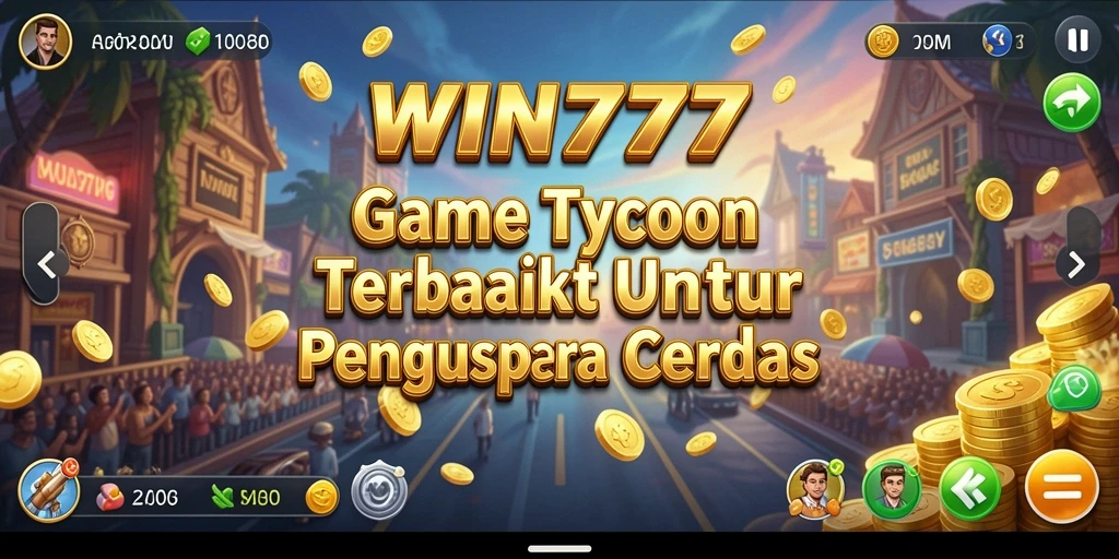 Screenshot gameplay WIN777 menunjukkan aktivitas simulasi Tycoon yang seru.